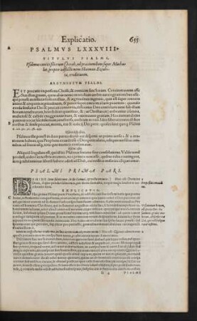 Psalmus LXXXVIII.