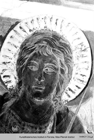 Ausmalung mit Bildern zur Kirche der Endzeit : Engelschöre : Bogenlaibung: Halbfiguren von Engeln