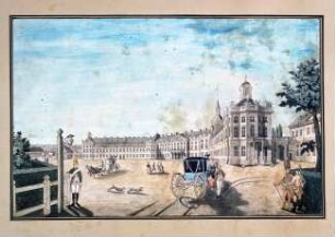 Stadtansicht: Karlsruhe, Schloss von Südosten