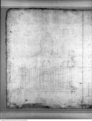 Album des Orazio Grassi, Studie für die Kuppel von S. Ignazio, Rom