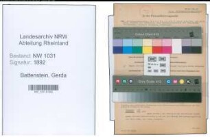 Entnazifizierung Gerda Battenstein , geb. 19.03.1914 ()