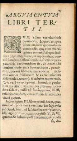 Argumentum Libri Tertii.
