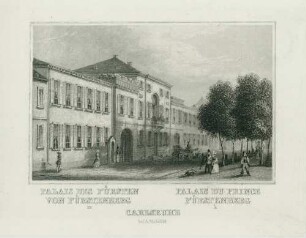 Palais des Fürsten von Fürstenberg in Carlsruhe - Palais du Prince Fürstenberg à Carlsruhe