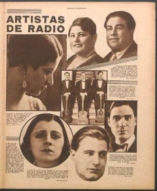 Artistas de radio [Fotografías]