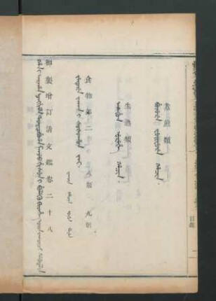 orin jakûci debtelin. fiyelen i ton = 卷二十八目錄 (Beispielseite)