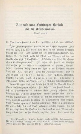 297-306 Alte und neue Forschungen Haeckels über das Menschenproblem : Fortsetzung