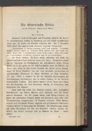 Die chinesische Krisis. II