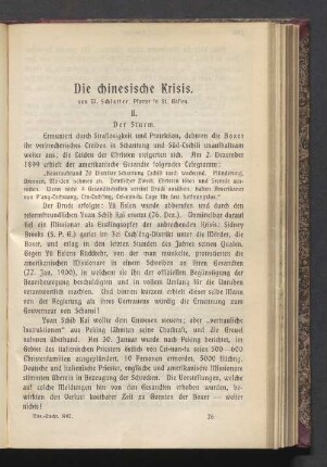 Die chinesische Krisis. II