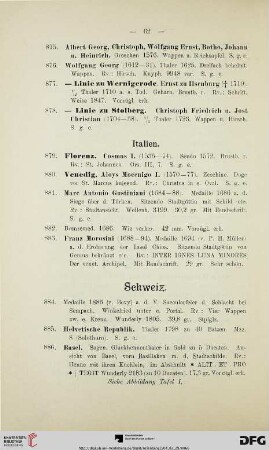 [Italien, Schweiz, Niederlande] (Nr. 879-910)