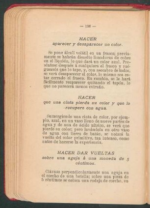 Hacer que una cinta pierda su color y que lo recupere con agua.