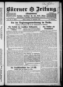 Bürener Zeitung. 1896-1935