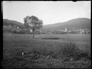 Moosbronn Ortsbild mit Quellgebiet der Moosalb Ansicht von Westen