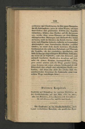 Drittes Kapitel. Geschichte und Behandlung der unreinen Geschwüre an den Geschlechtstheilen seit dem Jahre 1783 bis 1814; ...