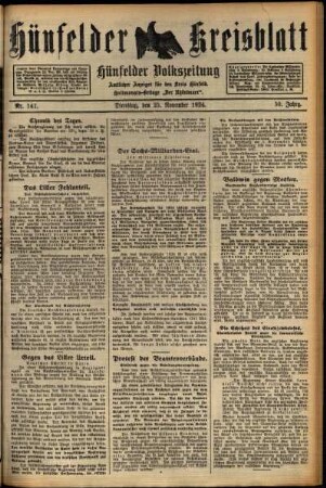 Ausgabe vom Dienstag, den 25. November 1924.
