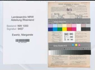 Entnazifizierung Margarete Ewertz, geb. 20.01.1899 ()