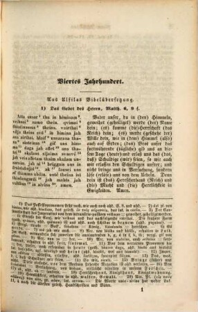 Proben der deutschen Poesie und Prosa : vom vierten Jahrhundert bis in die erste Hälfte des achtzehnten Jahrhunderts, 1. 4. bis 15. Jahrhundert : gothische, althochdeutsche, altsächsische, mittelhochdeutsche Proben im Original und in neuhochdeutscher Uebersetzung