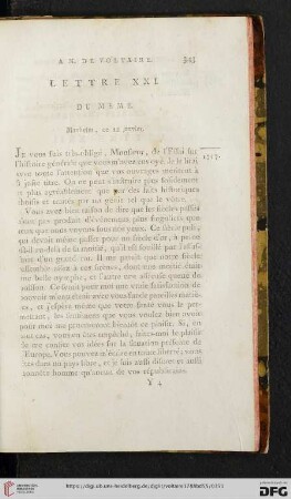 (Lettre XXI - XXX)