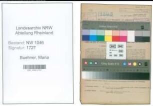 Entnazifizierung Maria Buehner , geb. 08.07.1909 ()