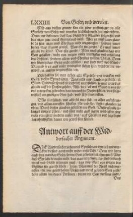 Antwort auff der Widersacher Argument.