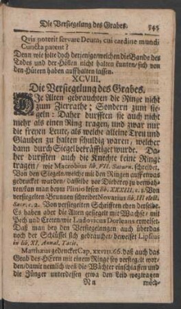 XCVIII. Die Versiegelung des Grabes