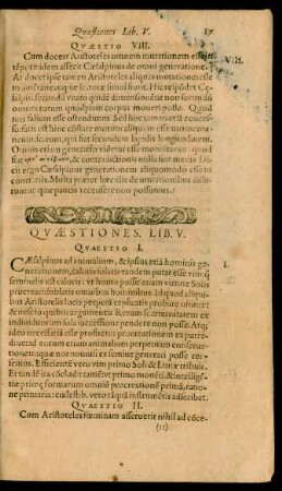 Quaestiones. Lib. V.