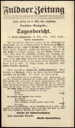 Ausgabe vom Freitag, den 10. März 1916.
