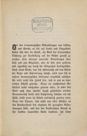 Vorspiele auf dem Theater : Dramaturgische Skizzen