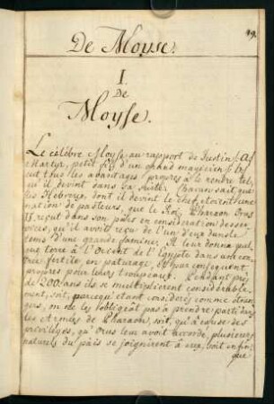 49-58, I. De Moyse