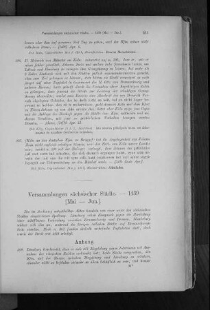 Versammlungen sächsischer Städte. - 1439 (Mai - Jun.).
