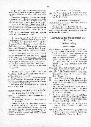 Vermehrung der Sammlungen des Vereins