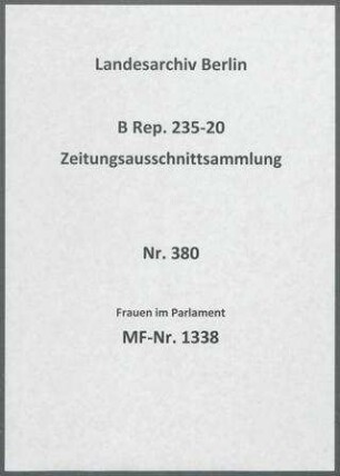 Frauen im Parlament
