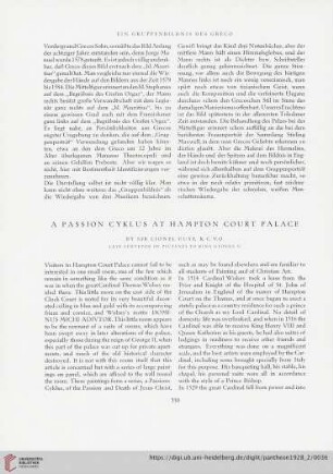 A passion cyklus at Hampton court palace