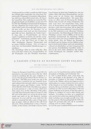 A passion cyklus at Hampton court palace