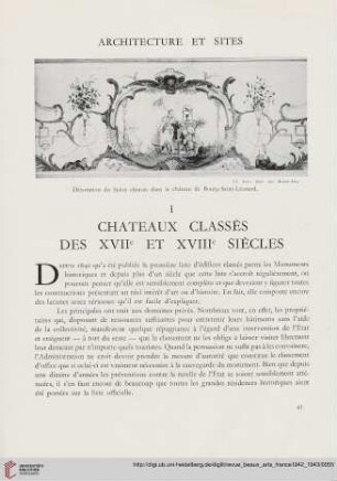 Chateaux classés des XVIIe et XVIIIe siècles