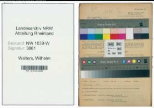 Entnazifizierung Wilhelm Walters , geb. 20.11.1887 (Werkmeister)