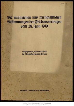 Friedensvertrag 1919