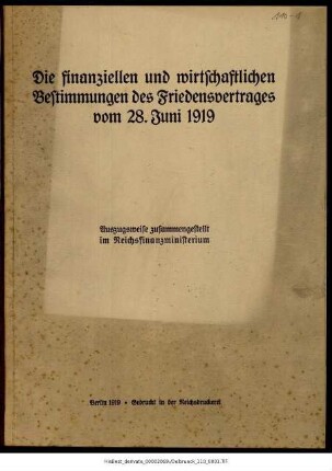 Friedensvertrag 1919