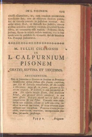 In L. Calpurnium Pisonem