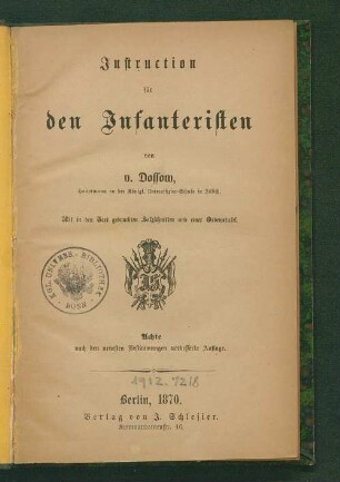 Instruction für den Infanteristen