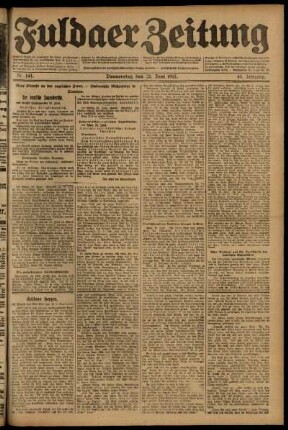 Ausgabe vom Donnerstag, den 21. Juni 1917.