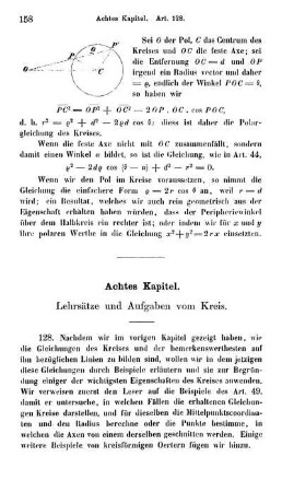 Achtes Kapitel. Lehrsätze und Aufgaben vom Kreis.