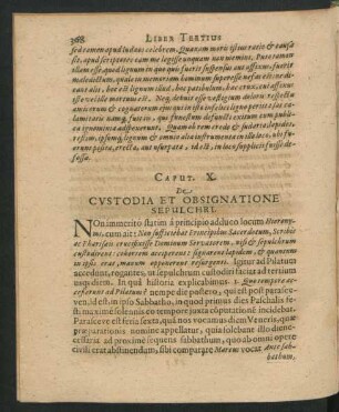 Caput X. De Custodia Et Obsignatione Sepulchri.
