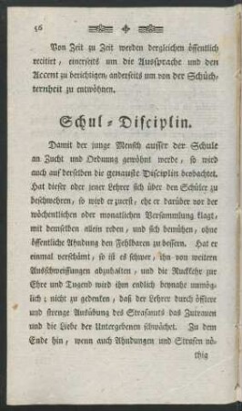 Schul-Disciplin