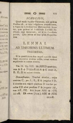 153-160, Lemma Ad Theorema Ultimum