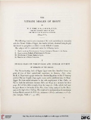 8: The nitrate shales of Egypt