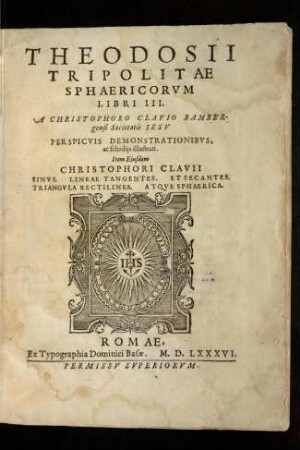 Theodosii Tripolitae Sphaericorum libri tres