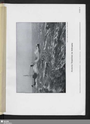Deutsches Torpedoboot im Wellengang