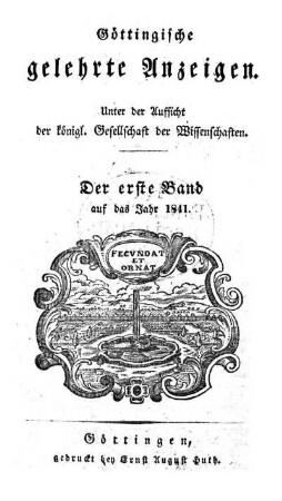 1841_1: Göttingische gelehrte Anzeigen