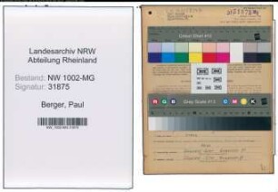 Entnazifizierung Paul Berger , geb. 13.08.1899 (Arbeiter)