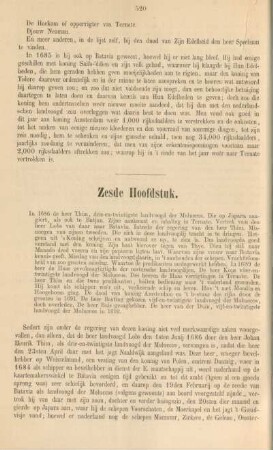 Zesde hoofdstuk. In 1686 de heer Thim, drie-en-twintigste landvoogd der Moluccos. ...